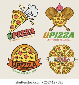 Design do logotipo do restaurante. Design do logotipo da Pizza.