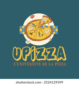 Design do logotipo do restaurante. Design do logotipo da Pizza.