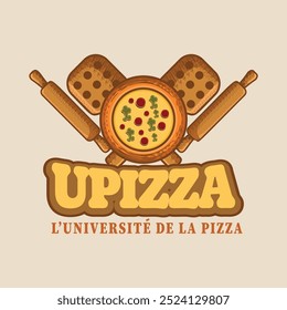 Design do logotipo do restaurante. Design do logotipo da Pizza.