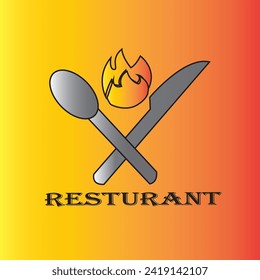 Un diseño de logotipo de restaurante con columna vertebral. Diseño del logotipo de un archivo vectorial. 