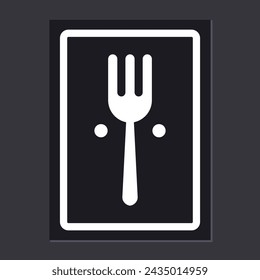 Restaurant logo design template elements