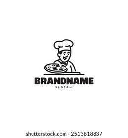 Modelo de design de logotipo de restaurante com um fantasma no logotipo