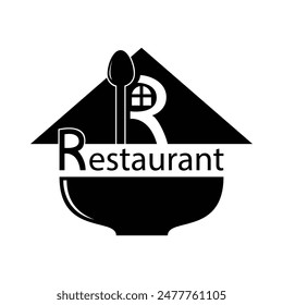 restaurant logo design template illustration