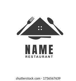 Restaurant Logo Design Template Spoon Fork Stock Vector (Royalty Free ...