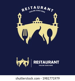Restaurant logo design template. Typical restaurant logo.