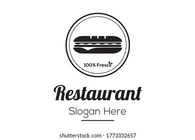 Design-Vorlage für das Restaurant-Logo, Vektor 