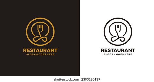 Restaurant logo design template vector