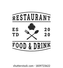  plantilla de diseño de logotipo de restaurante vector, diseño vintage, concepto de ilustración vectorial