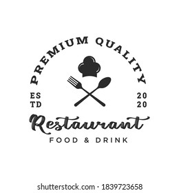  plantilla de diseño de logotipo de restaurante vector, diseño vintage, concepto de ilustración vectorial