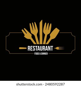 Restaurant Logo Design - Vector Art Illustration