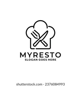 Restaurant logo design vector illustration