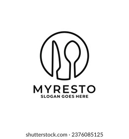 Restaurant logo design vector illustration