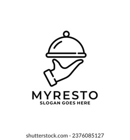 Ilustración vectorial del diseño del logotipo del restaurante