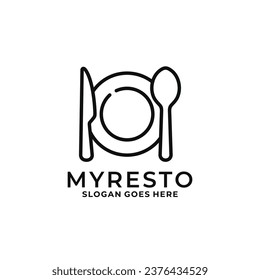 Restaurant logo design vector illustration