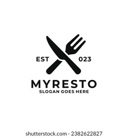 Restaurant logo design vector illustration