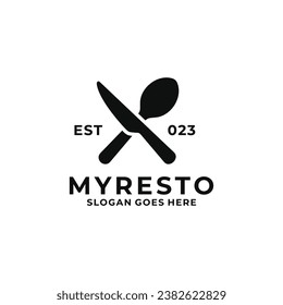 Restaurant logo design vector illustration