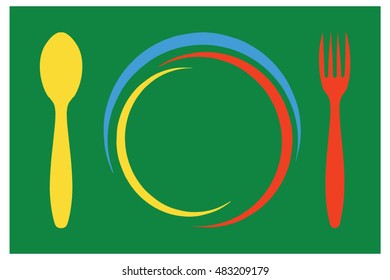 Restaurant logo design vector illustration
