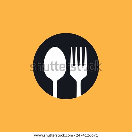 Restaurant logo design vector illustration. Spoon and Fork Icon.