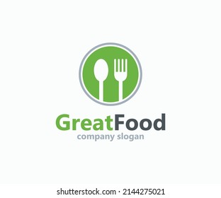 Restaurant Logo Design Vector Template. Spoon And Fork Restaurant Logo.
