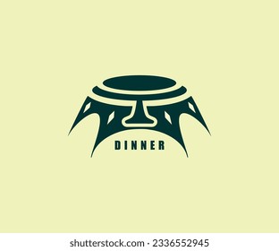 Restaurant logo design vector, the design when reversed can become a crown design. Simple icon Symbol, logo illustration. Vector graphics.