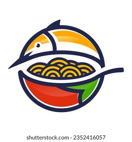 restaurant logo designs seafood and noodles fresh food