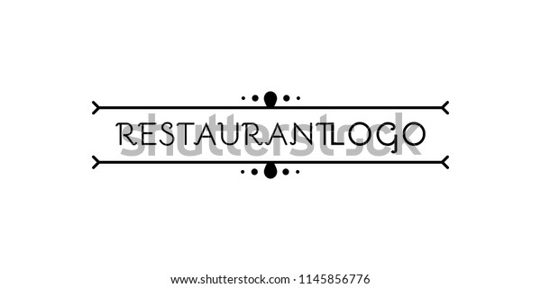 Restaurant\
logo. Flourish symbol. Original dividers. Abstract element for\
template. Vector illustration, flat\
design