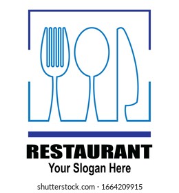 Restaurant logo and food court