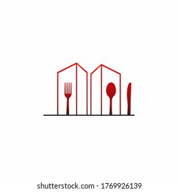 Restaurant Logo, Food House,  Template Design Vector.