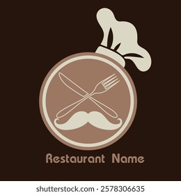 Restaurant logo. Food service vector logo design