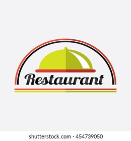 Restaurant logo. Food service vector logo design template.  Insignia, logotype, label or badge vector design element, business sign template.