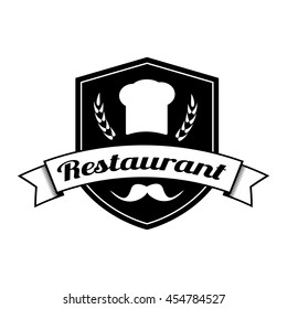 Restaurant logo. Food service vector logo design template.  Insignia, logotype, label or badge vector design element, business sign template.