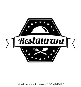 Restaurant logo. Food service vector logo design template.  Insignia, logotype, label or badge vector design element, business sign template.