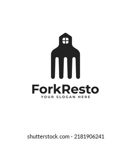Restaurant Logo With Fork Icon