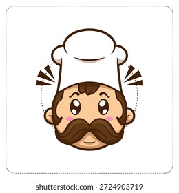 Restaurant Logo Head Chef Illustration Mascot Design
