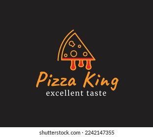 Das Restaurant-Logo hebt die Pizza hervor