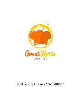 Restaurant logo icon design template. cafe or resto emblem vector illustration