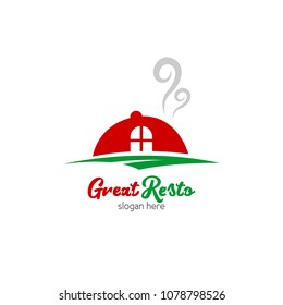 Restaurant logo icon design template. cafe or resto emblem vector illustration