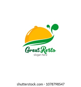 Restaurant logo icon design template. cafe or resto emblem vector illustration