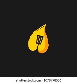 Restaurant logo icon design template. cafe or resto emblem vector illustration