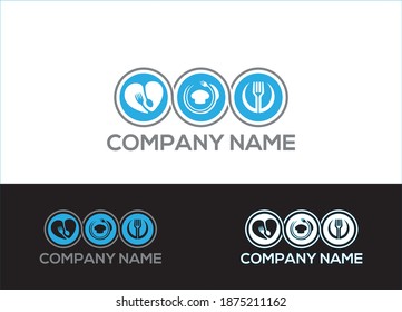 Restaurant Logo or Icon Design Vector Image Template