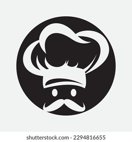 restaurant logo illustration chef food delicious creative design.