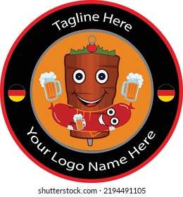 restaurant logo. kabab and sausage logo