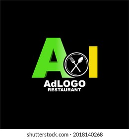 restaurant logo letter Ad cutlery image