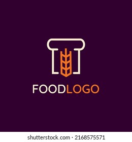 Restaurant Logo with Line Style. Suitable for Recipe, Diet, Cooking, Cafe and Fresh Food Vector Logo Design