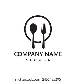 Plantilla de diseño de menú usando el símbolo de la cuchara y el tenedor