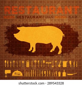 Restaurant Logo Menu Set Icon Collection