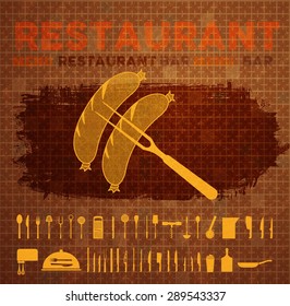 Restaurant Logo Menu Set Icon Collection
