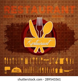 Restaurant Logo Menu Set Icon Collection