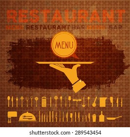 Restaurant Logo Menu Set Icon Collection