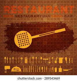 Restaurant Logo Menu Set Icon Collection